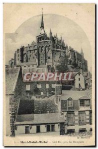 Old Postcard Mont Saint Michel Cote Est Taken Des Remparts