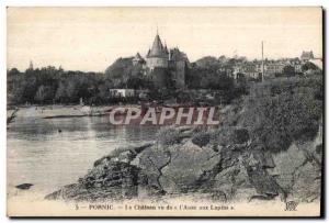 Old Postcard Pornic Le Chateau I saw Anse aux Rabbits