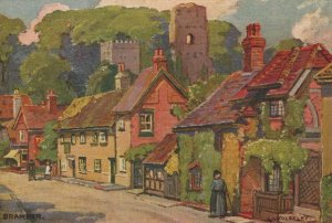 Sussex Postcard - Bramber Village - Artist G.Wolseley   RS23615