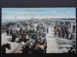 Isle of Man DOUGLAS Victoria Pier - Old Postcard by G.D.& D.L.