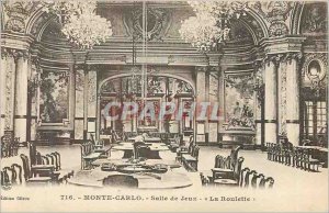 Old Postcard MONTE CARLO - Bathroom Games- Roulette