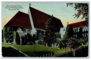 Kansas City Missouri Postcard Grace Episcopal Church 13th & Washington Sts. 1912