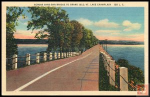 Across Sand Bar Bridge to Grand Isle, Lake Champlain, VT