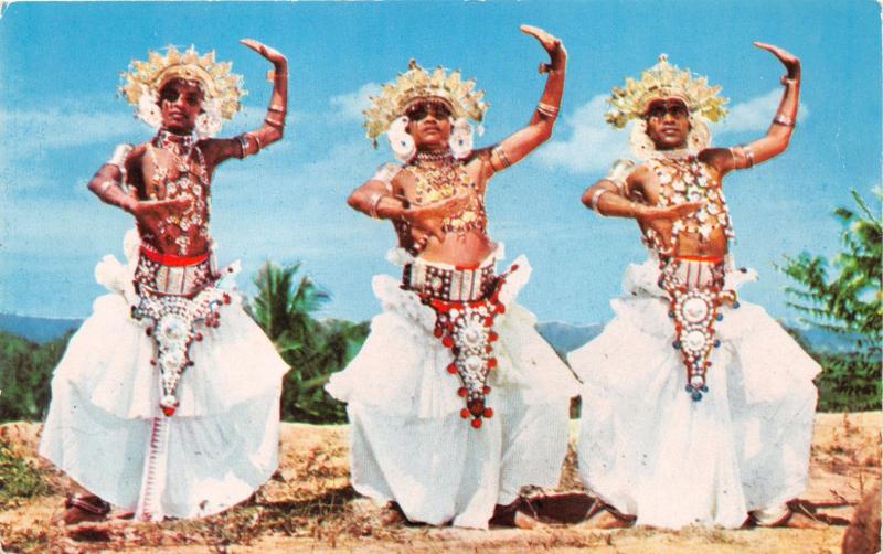 KANDYAN DANCERS CEYLON AFRICA POSTCARD