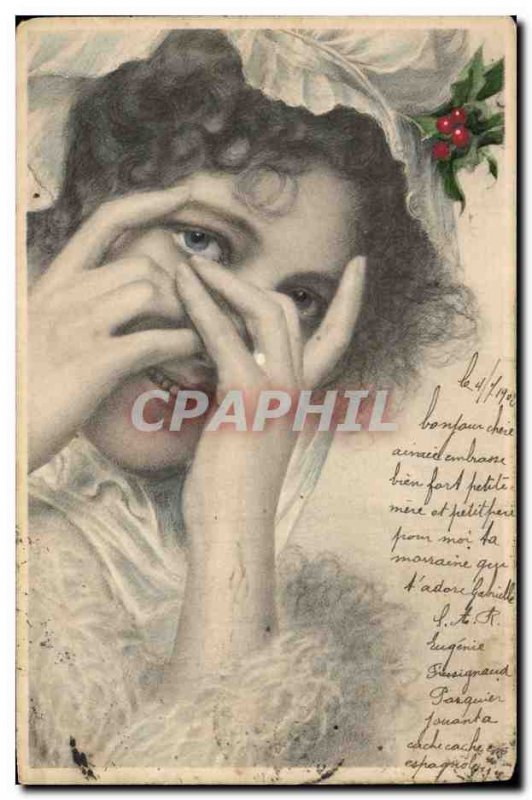 Old Postcard Fantasy Illustrator Woman