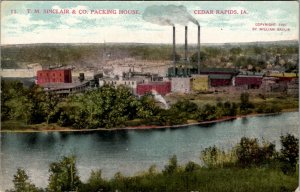 Cedar Rapids Iowa T.M. Sinclair & Co Packing House Postcard U8