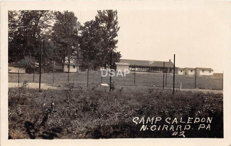B54/ North Girard Pennsylvania Pa Real Photo RPPC Postcard Camp Caledon 1