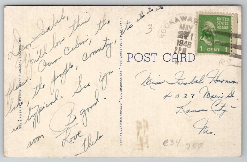 Lake Taneycomo MN Lakeside Drive Minnesota Postcard E36