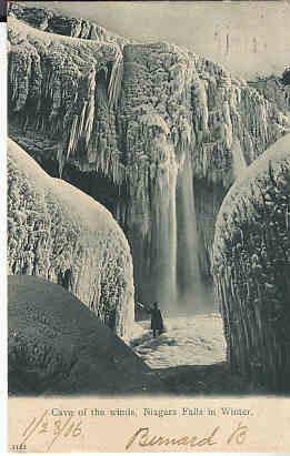 US - NY Cave of the Winds, Niagra Falls in Winter  1906