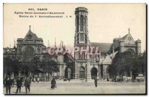 Postcard Old Paris Saint Germain l'Auxerrois church hall 1st District