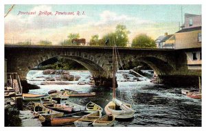 Postcard BRIDGE SCENE Pawtucket Rhode Island RI AQ8666