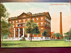 Vintage Postcard 1909 City Hospital Akron Ohio (OH)