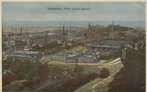 VINTAGE POSTCARD EDINBURGH CASTLE MAILED HOME 1943 BY U.S SOLDIER PASSED BY ARMY