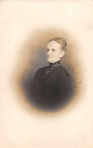 Asbury Park New Jersey Woman in Black Real Photo Antique Postcard J73069