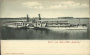 Germany - Gruss vom Salon-Boot Borussia c1900 Postcard