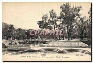 Postcard Old Nimes The Fountain Garden Ancient Roman Source Pool