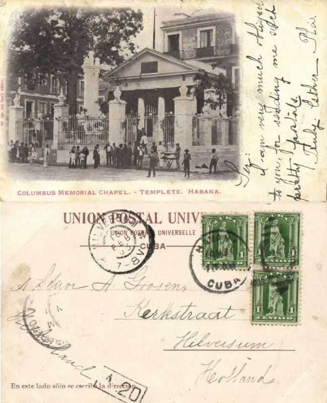 cuba, HAVANA, Columbus Memorial Chapel, Templete (1903) Postcard