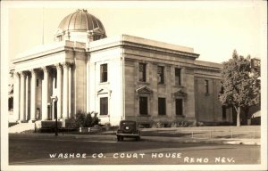 Reno Nevada NV Washoe County Court House Real Photo Postcard