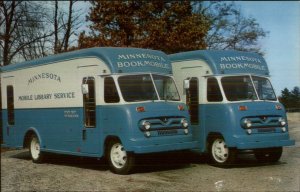 Minnesota Library Service Bookmobile Panel Truck Van Postcard