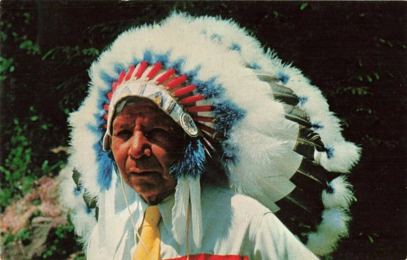 Postcard Cherokee Indian Chief North Carolina 