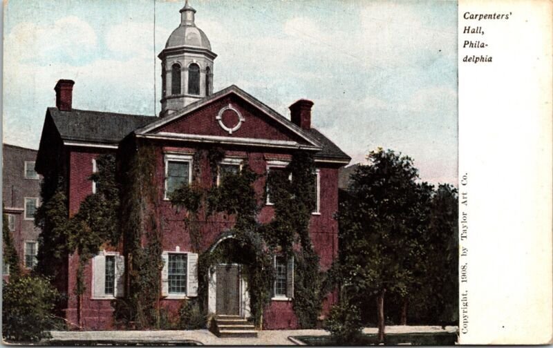 Historic Carpenters Hall Streetview Philadelphia Pennsylvania DB Postcard