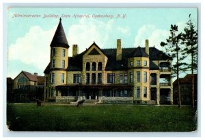 c1910 Administration Building State Hospital Ogdensburg New York NY Postcard 