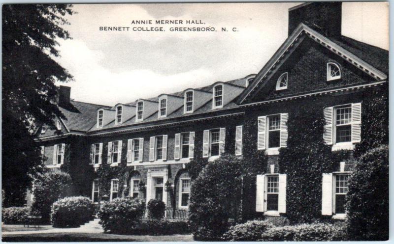 GREENSBORO, North Carolina  NC    BENNETT COLLEGE  Annie Merner Hall   Postcard