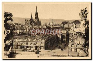 Old Postcard Nancy Place Stanislas view of the city & # 39hotel