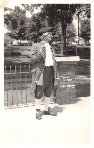 Lake George New York Town Crier Costume Real Photo Antique Postcard K30755