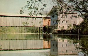 Ohio Rainsboro Barrett Mill and Covered Bridge At Rocky Fork Creek