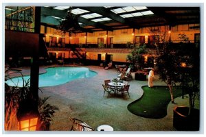 Green Bay Wisconsin WI Postcard Downtowner Motel Swimming Pool c1960's Vintage