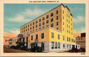 Linen Postcard Dixie Hunt Hotel in Gainesville, Georgia~2865
