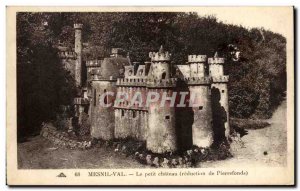 Old Postcard Mesnil Val Le Petit Chateau Pierrefonds Reduction