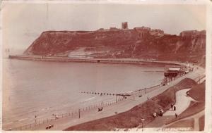 SCARBOROUGH NORTH YORKSHIRE UK~THE NORTH BAY~REAL PHOTO POSTCARD 1908 PSTMK