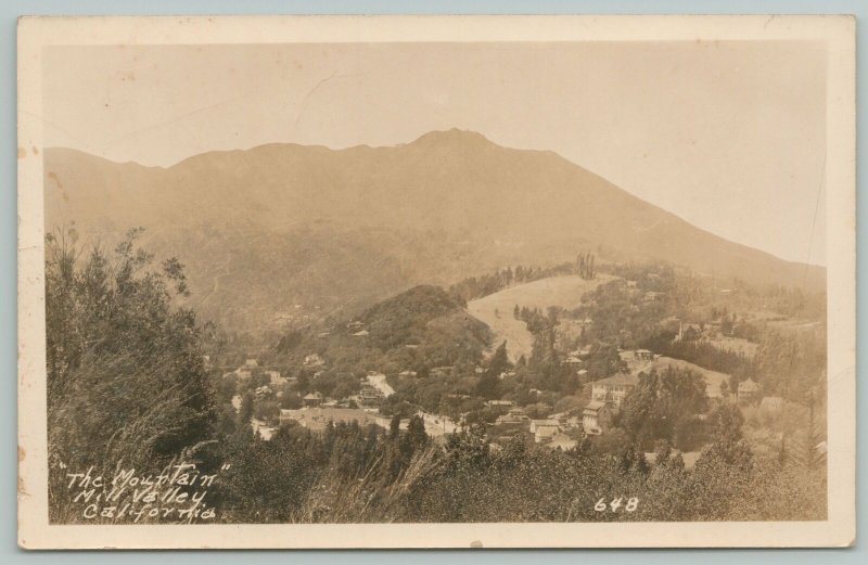 Mill Valley California~The Mountain View Of City~Real Photo Postcard~RPPC