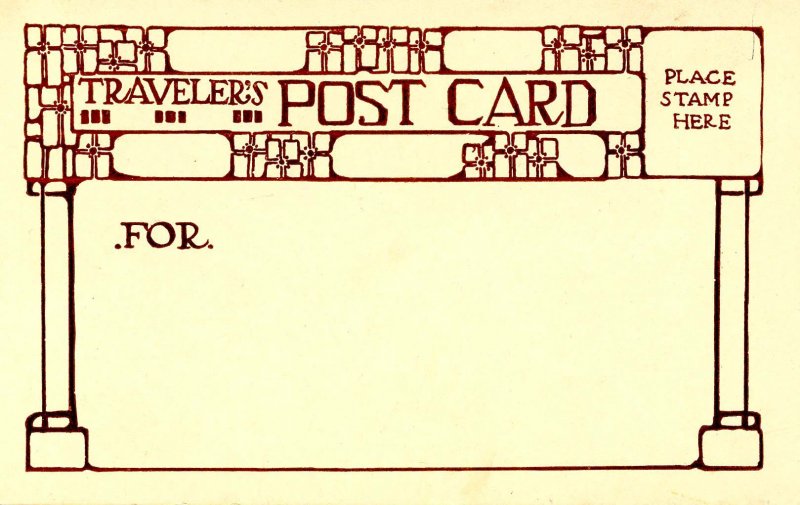 Traveler's Post Card    (Blank, Unused)