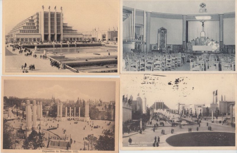 EXPOSITION BRUSSELS 1935 Belgium 130 Vintage Postcards (L5472)