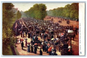 c1910 Hyde Park and Rotten Row London England Oilette Art Tuck Postcard 