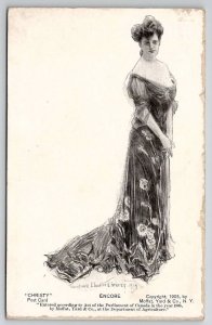 Encore Pretty Woman by Howard Earl Christy 1904 Postcard G28