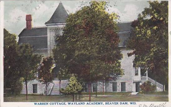 Wisconsin Beaver Dam Warren Cottage Wayland Academy 1908