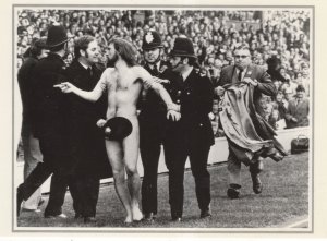 Police Arrest Twickenham Streaker Cricket Stripper Rare Photo Postcard