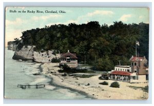 C.1910 Bluffs On The Rocky River, Cleveland, Ohio. Postcard F103E