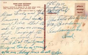 BROWN DERBY RESTAURANT LOS ANGELES CALIFORNIA