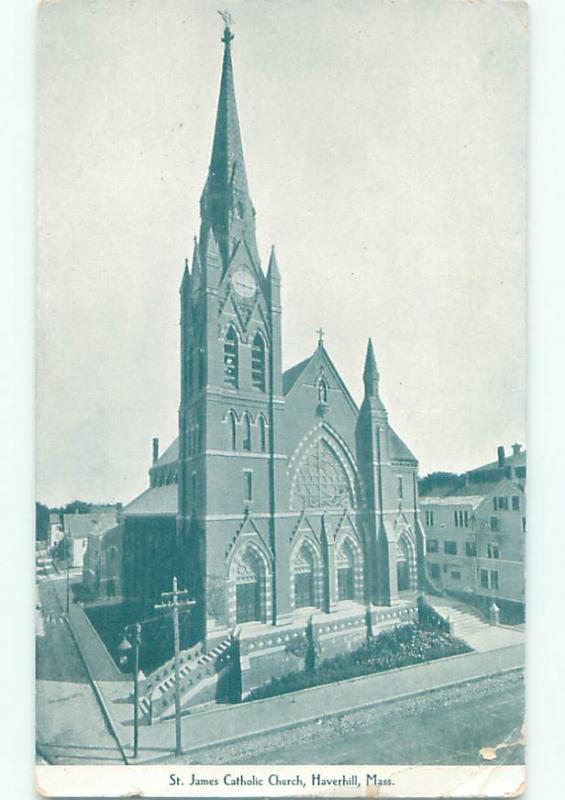 Unused Pre-1907 ST. JAMES CATHOLIC CHURCH Haverhill Massachusetts MA Q1659