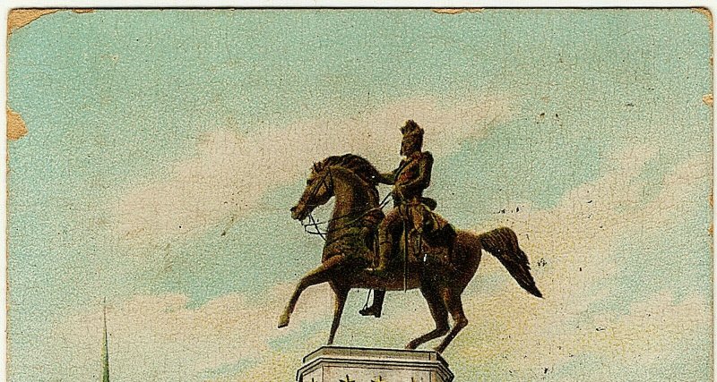 1909 Richmond VA George Washington Monument Headquarters MISTAKE RARE Postcard 