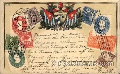 Stamps on Postcards Embossed, Cuba Stamps 1909 & 1906