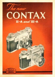 Advertising Contax II-A and III-A Cameras