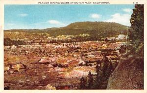 Dutch Flat California Placer Mining Scars Birdseye View Vintage Postcard K91217