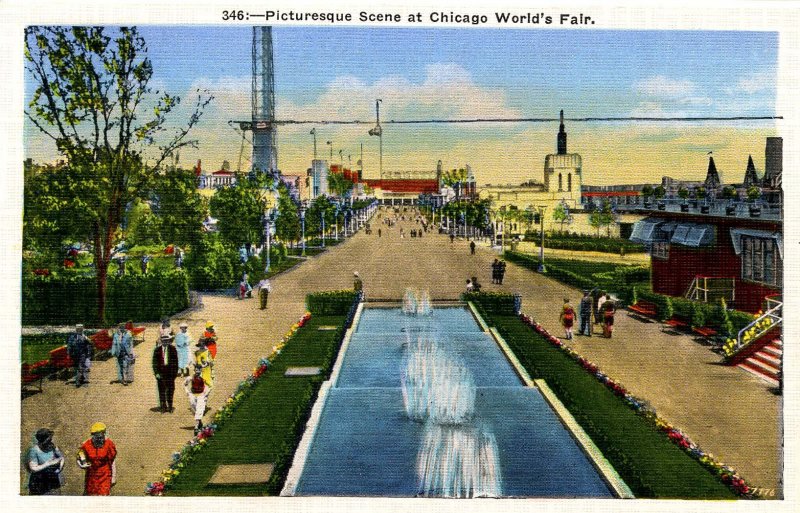 IL - Chicago. 1933 World's Fair, Century of Progress. General Scene