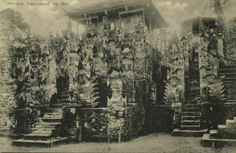 indonesia, BALI, Balinese Hindu Monument (1931) Postcard, Gorontalo Cancel